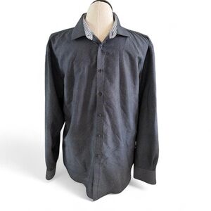 Calabrum London Men's Black Patterned Shirt